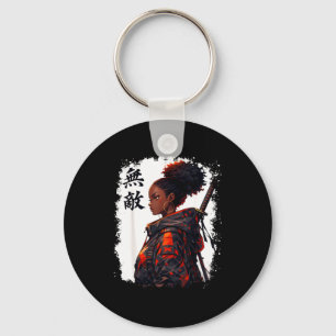 Llavero Chica samurái negra anime guerrera afro africana