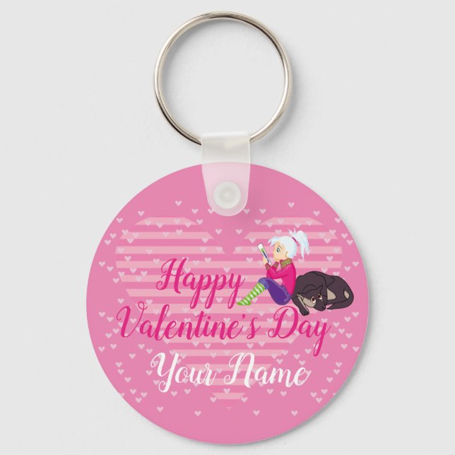 Llavero Chica Ser enamorado (Anverso)