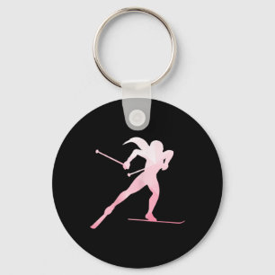 Llavero Chica Silhouette Cross Country Skiter Winter Sport