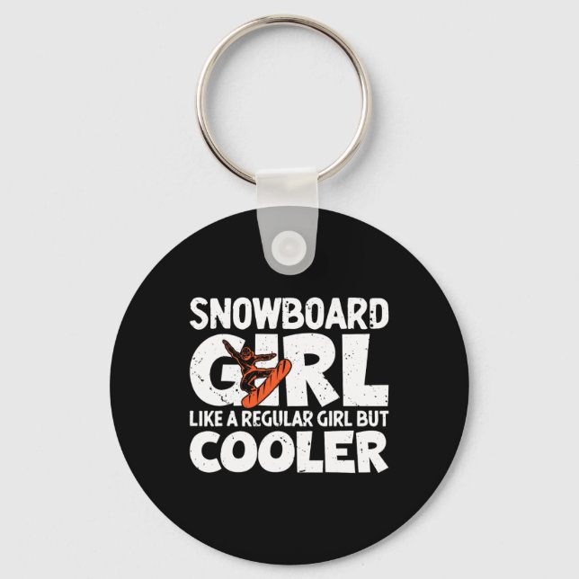 Llavero Chica Snowboard Snowboard Regalos de Snowboard (Anverso)