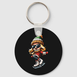 Llavero Chica Snowflake Sungles Snowboarding Player