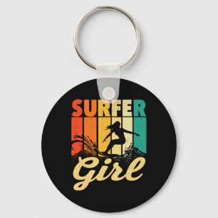 Llavero Chica surfista - Olas Entrenador de surf Amante de