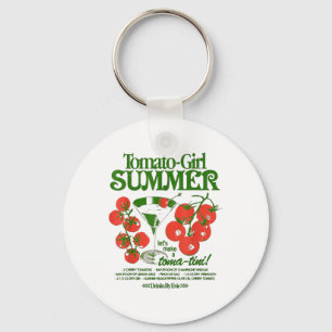 Llavero Chica Tomate Verano Tomate Fruta Fresca Estética M