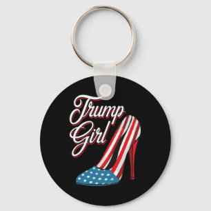 Llavero Chica Trump 2024 Tacones Altos Bandera Americana M