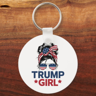 Llavero Chica Trump Moño Desordenado Trump 2024 Elección A