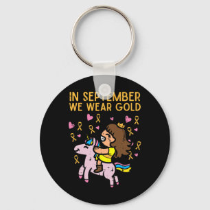 Llavero Chica Unicornio septiembre usa cáncer infantil de