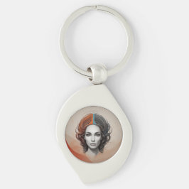 Llavero chica vívido fuera de adentro