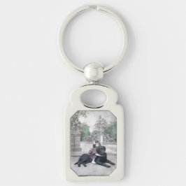 Llavero Chica y su perro