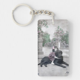 Llavero Chica y su perro