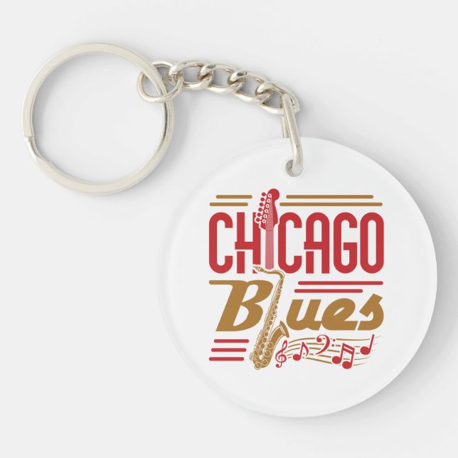 Llavero Chicago Blues Music Lover (Frente)