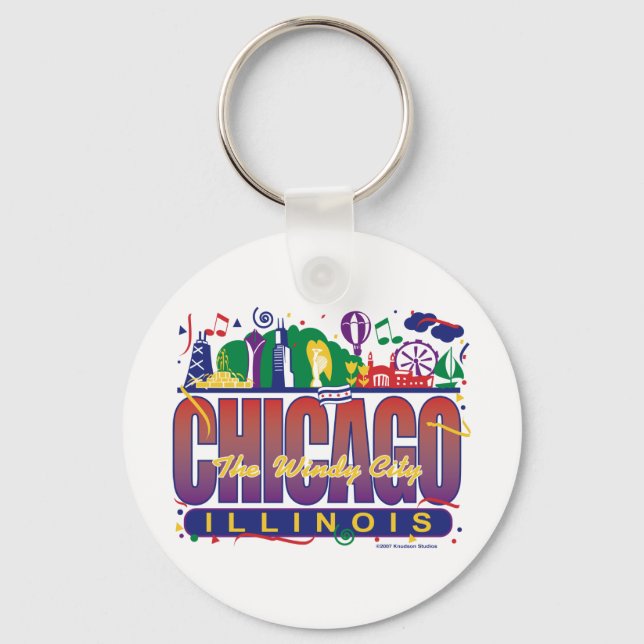Llavero Chicago-Confetti (Anverso)