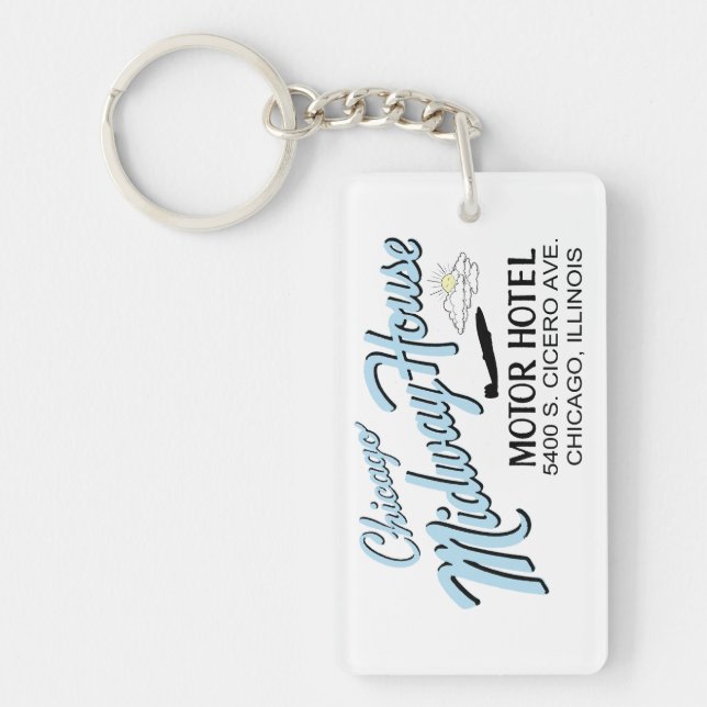 Llavero Chicago Midway House Motor Hotel, Chicago, IL (Frente)
