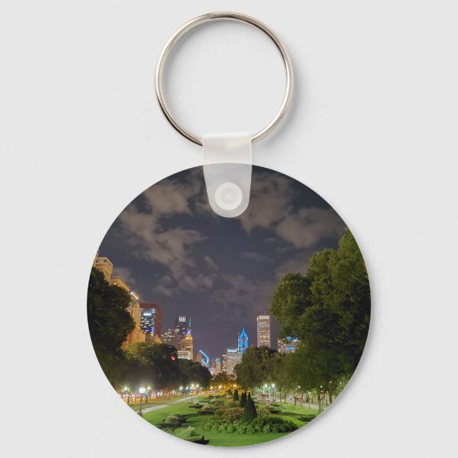 Llavero Chicago Night Sky Keychain (Anverso)