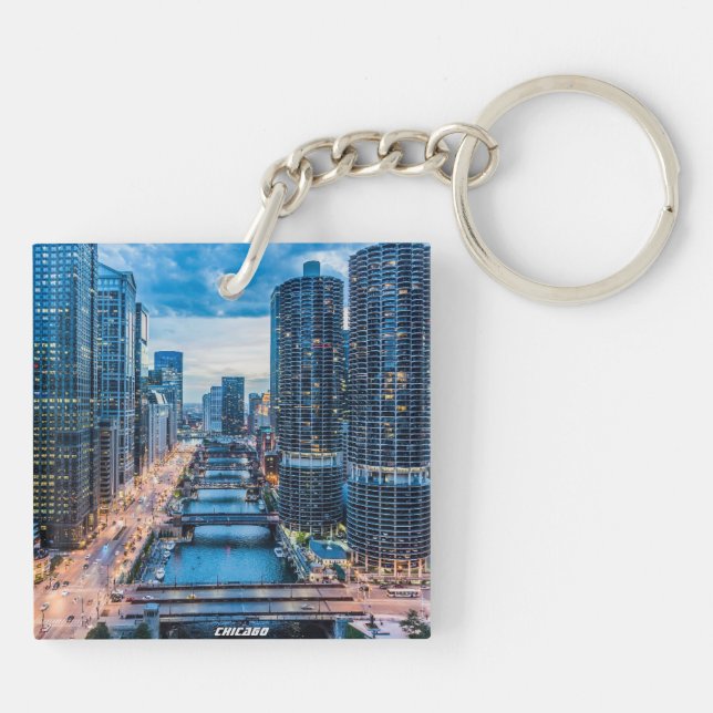 Llavero Chicago Skyline River City (Atrás)