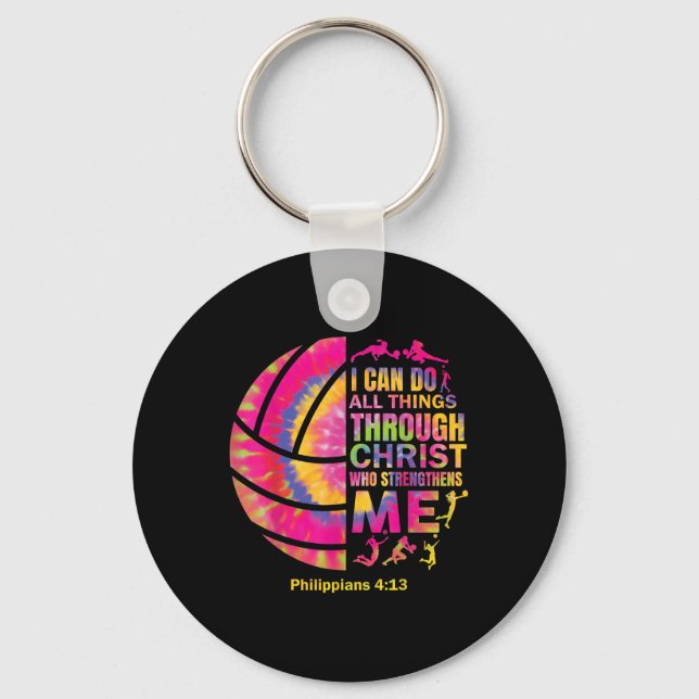 Llavero Chicas adolescentes de voleibol: Christian Chris (Anverso)