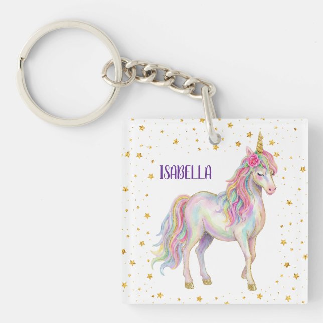 Llavero Chicas Brillo Unicornio (Frente)