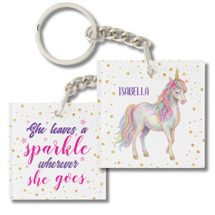 Llavero Chicas Brillo Unicornio