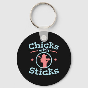 Llavero Chicas Con Club Femenino De Golf Sticks