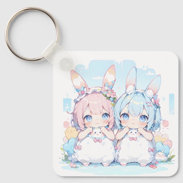 Llavero Chicas conejitas (Anverso)