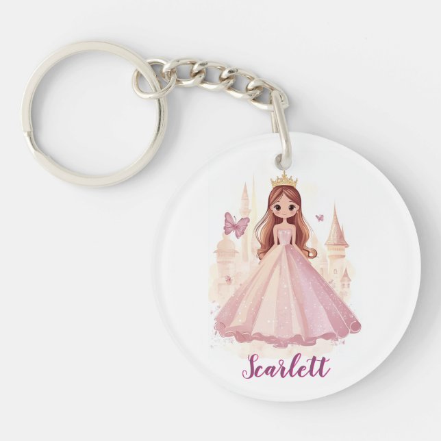 Llavero Chicas Cute la Keyring de la Princesa Personalizad (Frente)