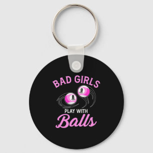 Llavero Chicas De Billiards Snooker Juegan Con Bolas De Bi