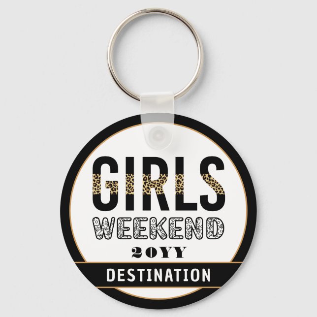 Llavero Chicas de fin de semana Chicas personalizados viaj (Reverso )