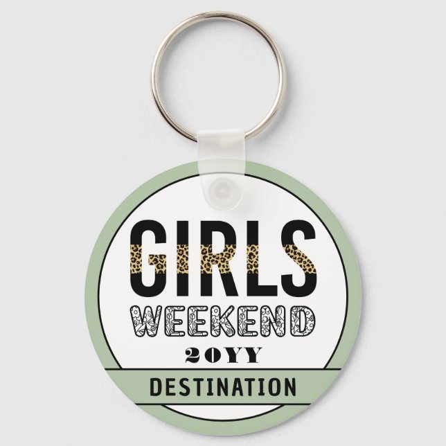 Llavero Chicas de fin de semana Chicas personalizados viaj (Anverso)
