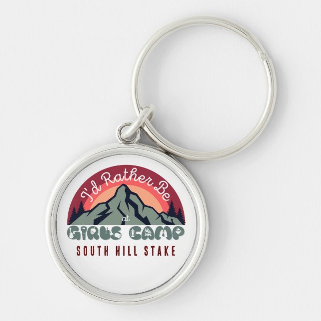 Llavero Chicas de LDS Campamento de jóvenes Personalizados (Frente)