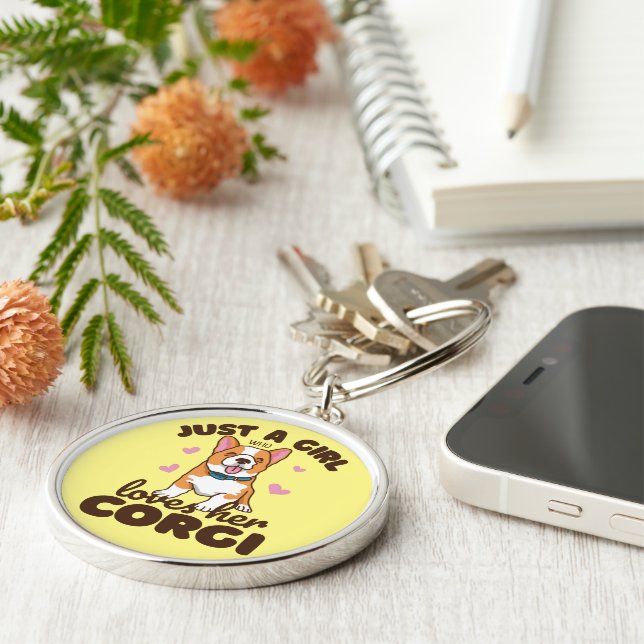 Llavero Chicas de perro de Corgi dicen (Lado)