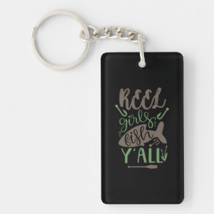 Llavero Chicas de pescadores de arte real Fish Yall