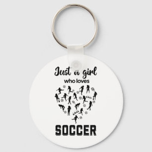 Llavero Chicas de Silhouette jugando al fútbol