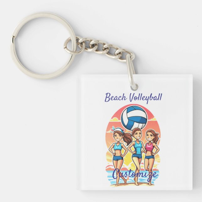 Llavero Chicas de voleibol de playa Thunder_Cove (Frente)