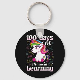 Llavero Chicas Del Día De La Escuela Unicornio 100 Días De