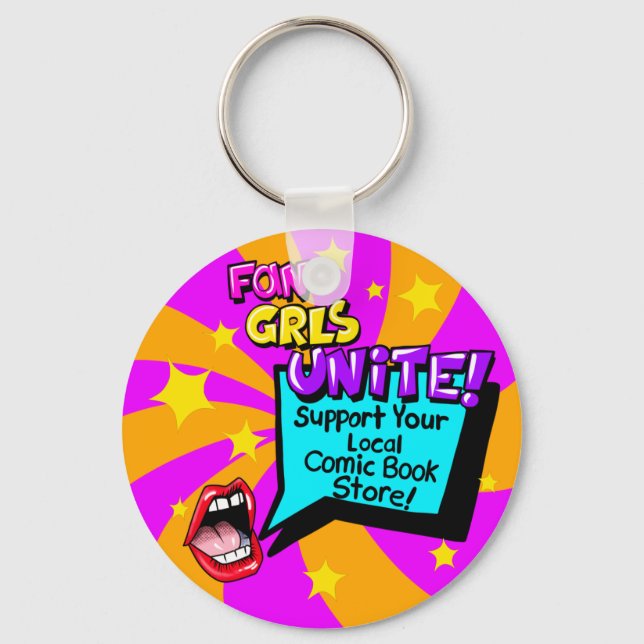 Llavero ¡Chicas fans se unen! Keychain inspirada en el lib (Anverso)