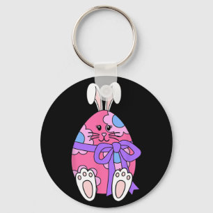 Llavero Chicas florales de huevo de conejo lindo feliz día