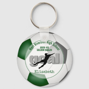 Llavero chicas grises verdes equipo de fútbol equipo de de