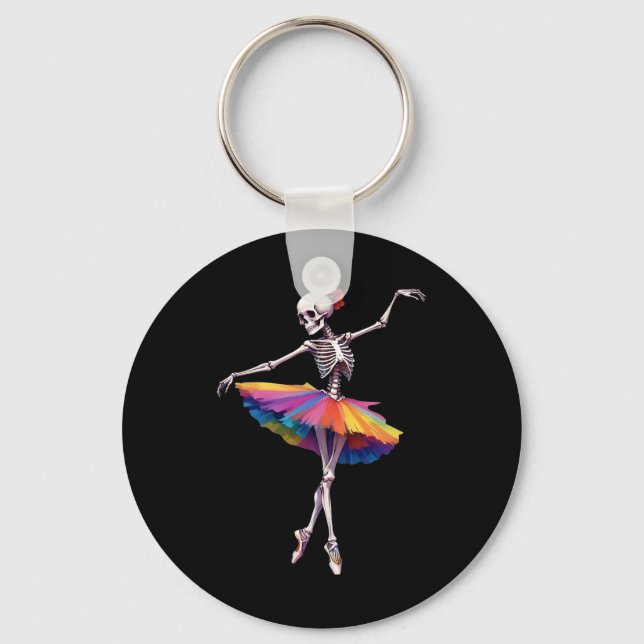 Llavero Chicas Halloween Dancing Skeleton Rainbow Lle (Anverso)