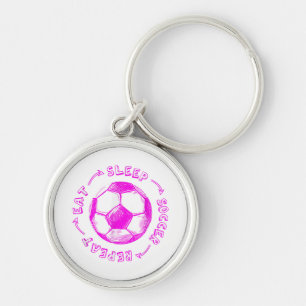 Llavero Chicas Lindas Comen Duermen Fútbol Repite - Jugado