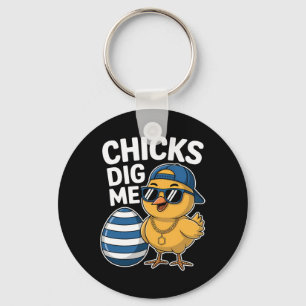 Llavero Chicas me cavan Pascua Feliz Día de Pascua Gracios
