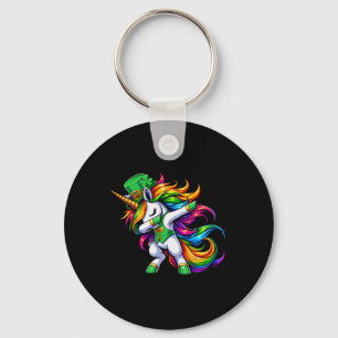 Llavero Chicas Mujeres Niños Día de San Patricio Unicornio