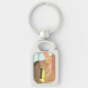 Llavero Chicas presionando con la mano el botón de sondeo 