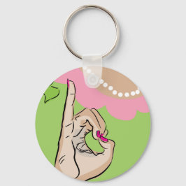 Llavero Chicas reales de llave verde rosa