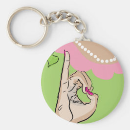 Llavero Chicas reales de llave verde rosa