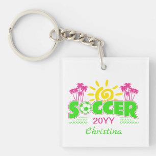 Llavero Chicas Soccer Sunshine Palm Trees