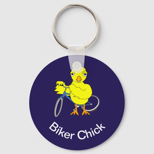 Llavero Chick de motociclista (Anverso)