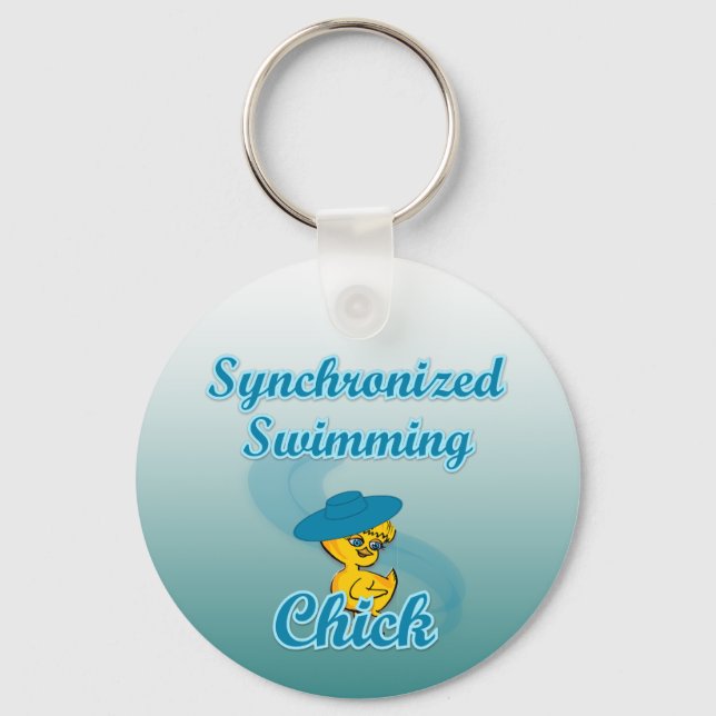 Llavero Chick de natación sincronizada #3 (Anverso)