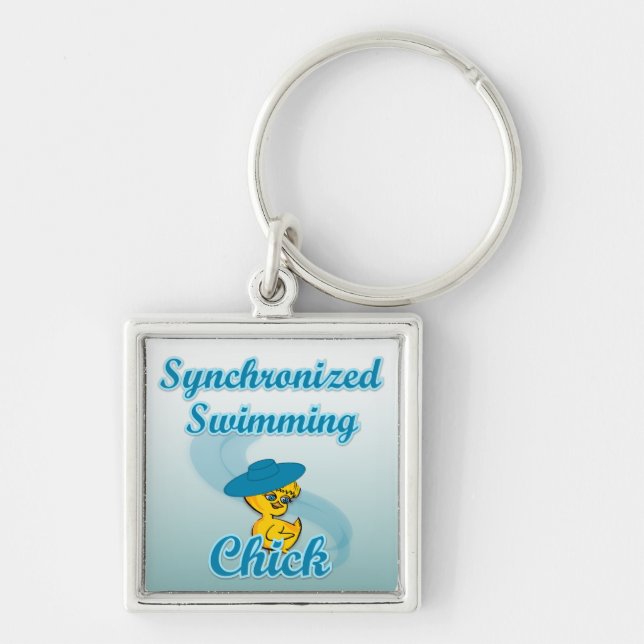 Llavero Chick de natación sincronizada #3 (Frente)