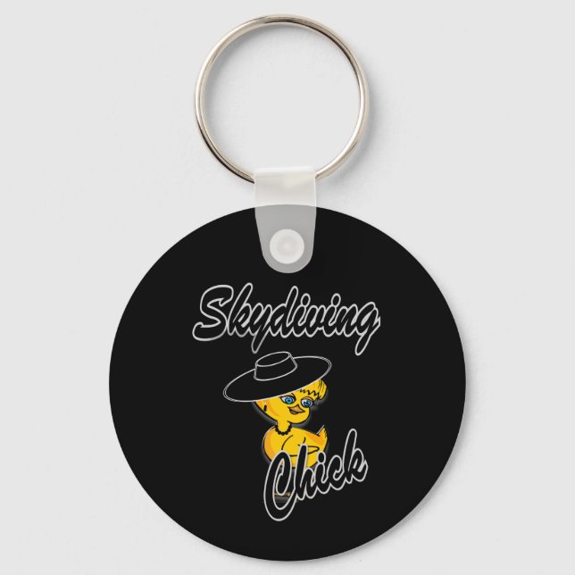 Llavero Chick de Skydiving #4 (Anverso)