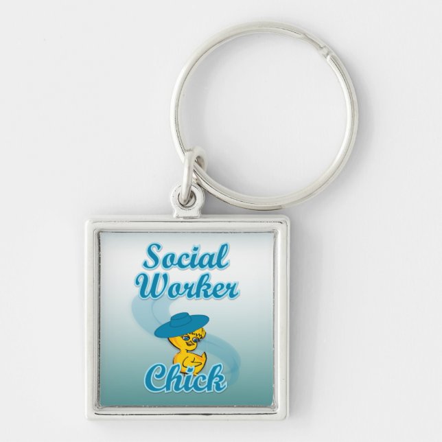 Llavero Chick de trabajador social #3 (Frente)