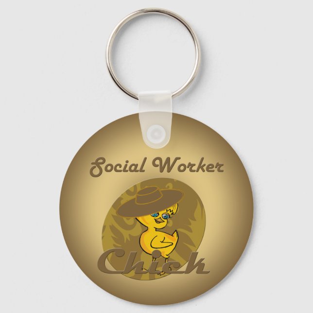 Llavero Chick de trabajador social #6 (Anverso)
